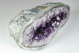 8.2" Purple Amethyst Geode With Polished Face - Uruguay - #199756-1